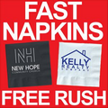 FAST Custom Printed Lunch Napkins - FREE RUSH SERVICE